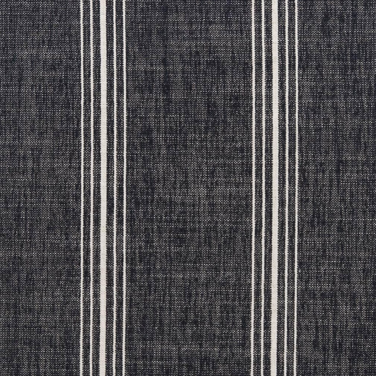 Blue Stain Resistant Performance Pet Friendly Stripe Linen Look Textured Woven Pattern Upholstery Fabric by The Yard - SKU: Maxine Indigo